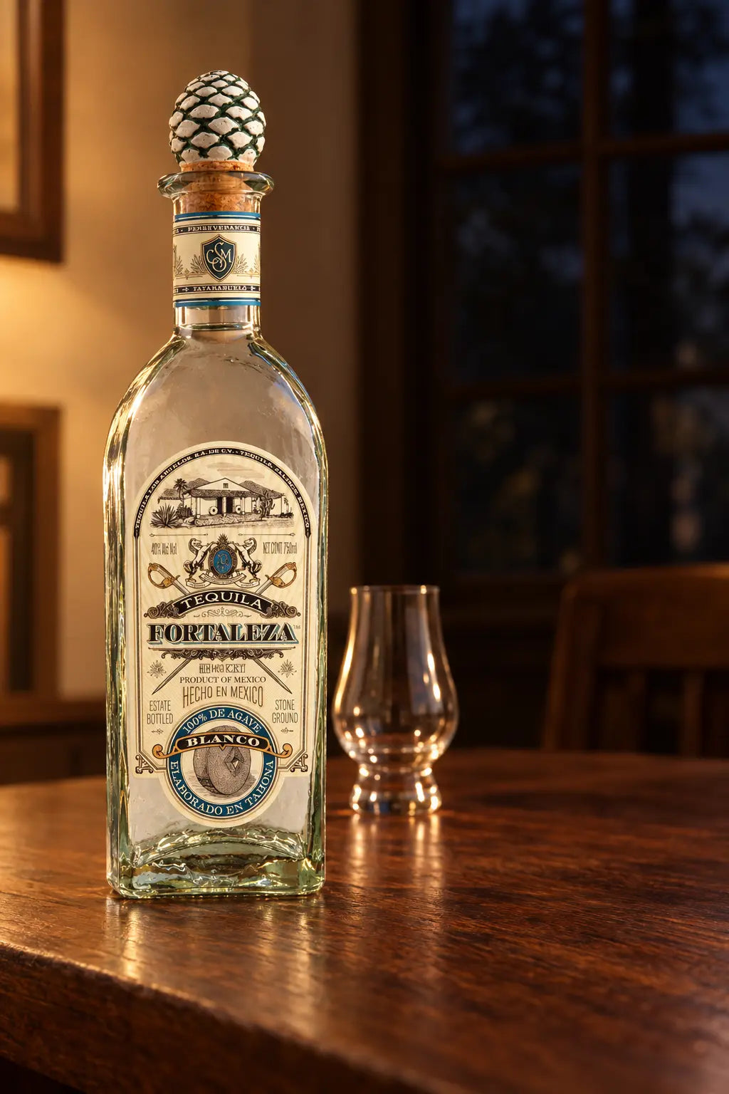 Fortaleza Blanco Tequila 750mL bottle from Jalisco, Mexico