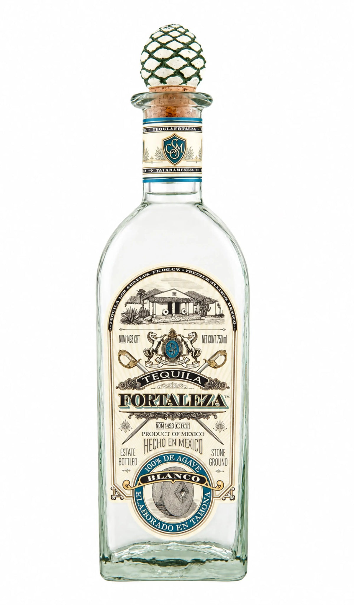 Fortaleza Blanco Tequila 750mL bottle from Jalisco, Mexico