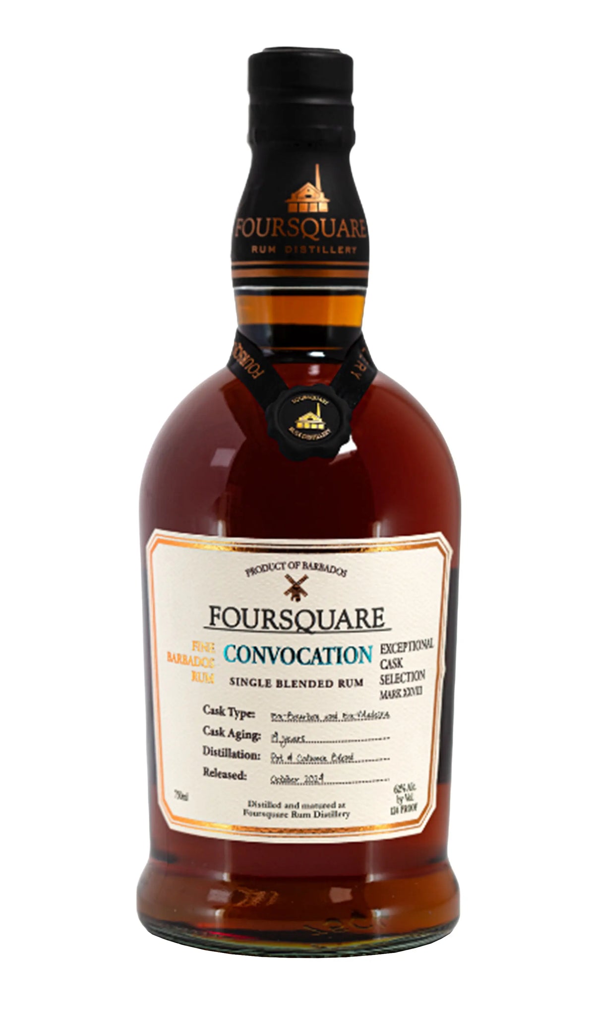 Foursquare Convocation Exceptional Cask Selection Mark XXVIII 14 Year Old Rum 700mL bottle of rum from Barbados