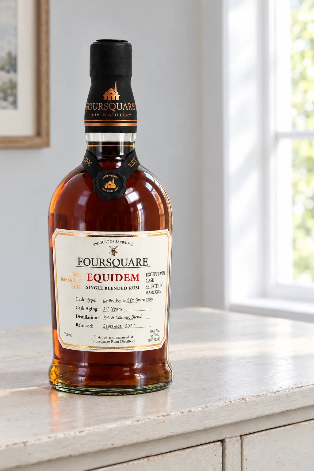 Foursquare Equidem Exceptional Cask Selection Mark XXVII 14 Year Old Rum 700mL bottle of rum from Barbados