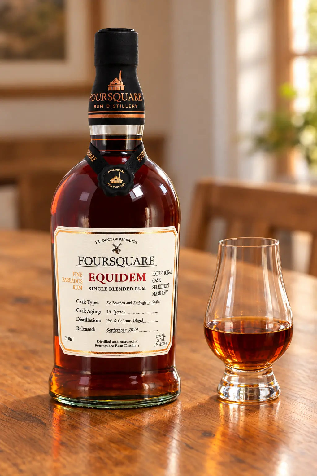 Foursquare Equidem Exceptional Cask Selection Mark XXVII 14 Year Old Rum 700mL bottle of rum from Barbados