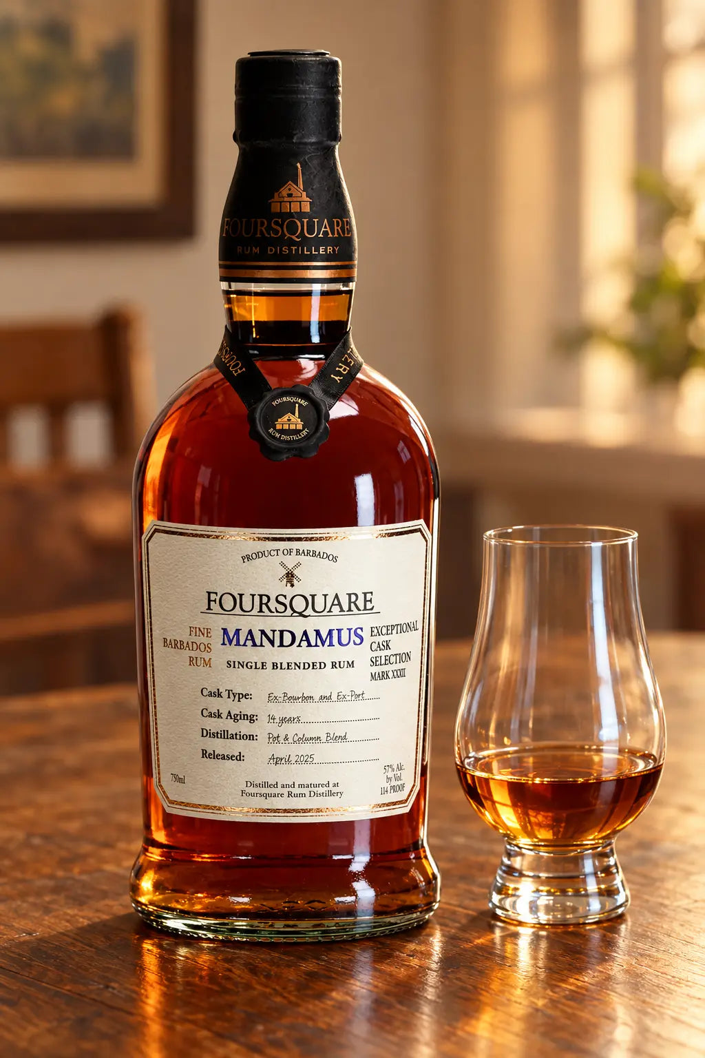 Foursquare Mandamus Exceptional Cask Selection Mark XXIX 16 Year Old Rum 700mL bottle from Barbados