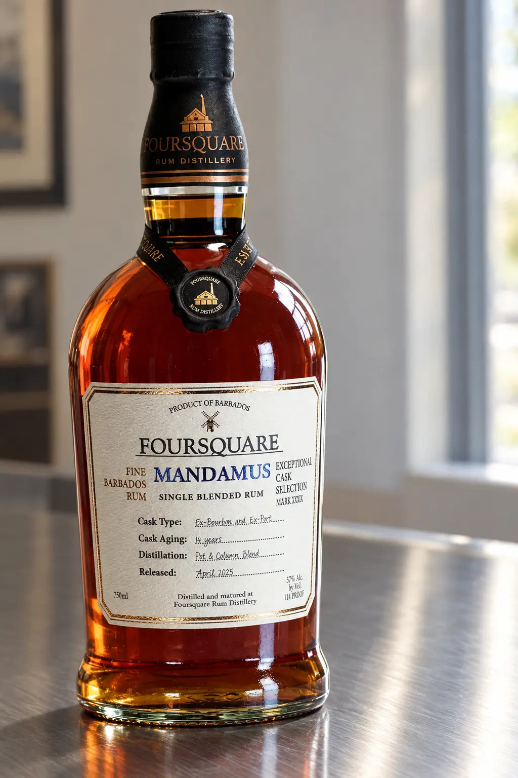Foursquare Mandamus Exceptional Cask Selection Mark XXIX 16 Year Old Rum 700mL bottle from Barbados
