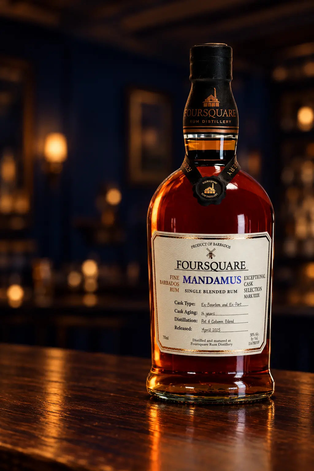 Foursquare Mandamus Exceptional Cask Selection Mark XXIX 16 Year Old Rum 700mL bottle from Barbados