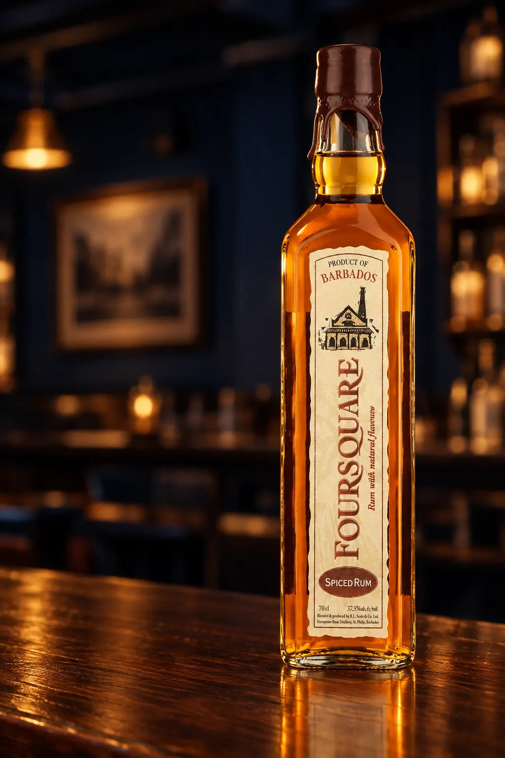 Foursquare Spiced Rum 700mL bottle of rum from Barbados