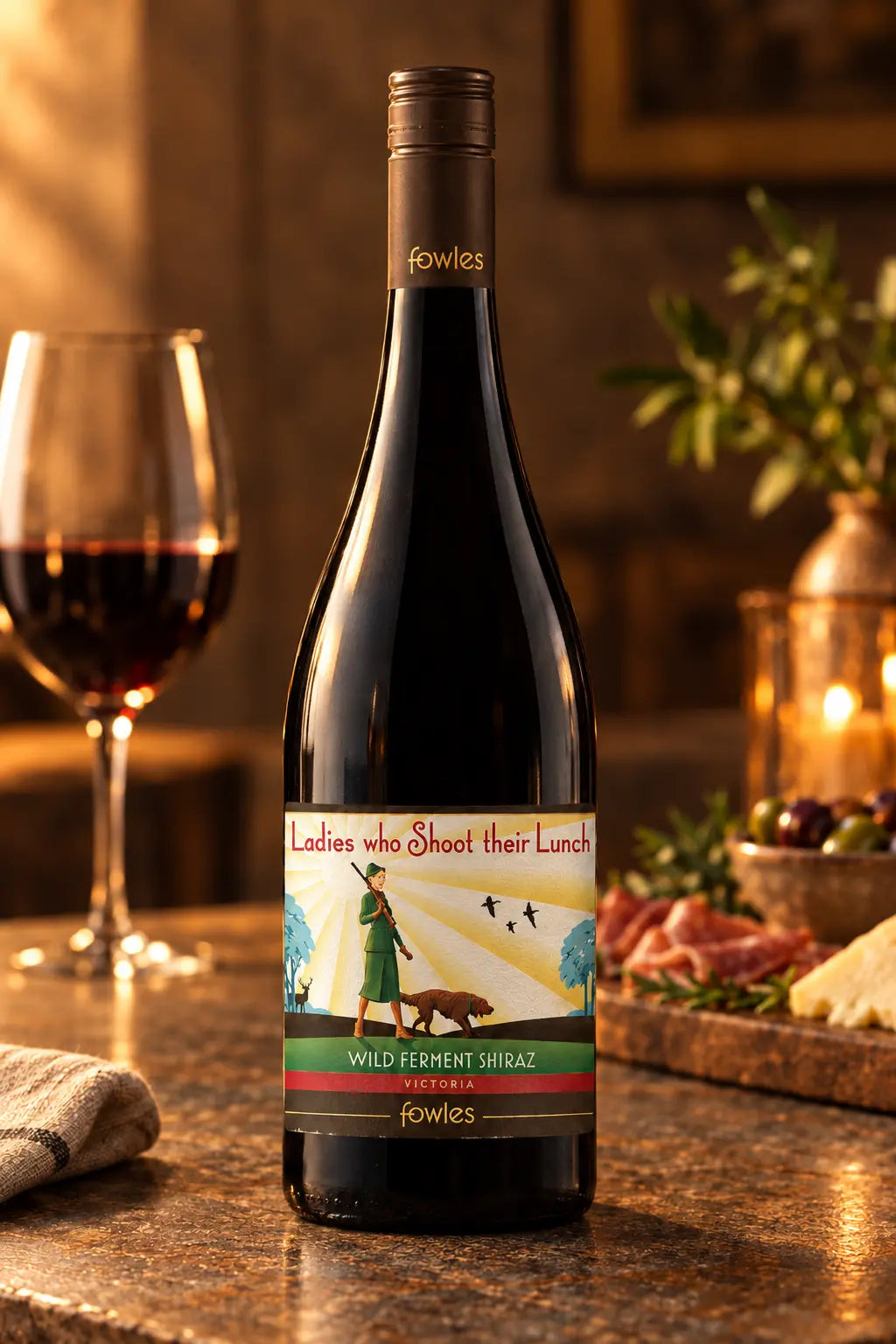 Fowles Ladies Who Shoot Their Lunch Shiraz 2021 750mL bottle of red wine from Strathbogie Ranges