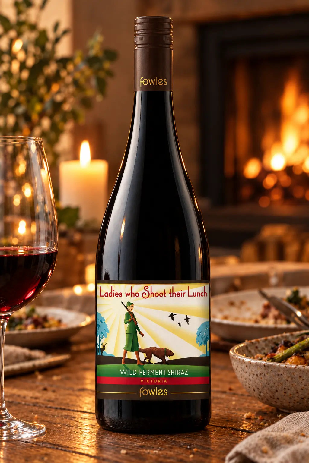 Fowles Ladies Who Shoot Their Lunch Shiraz 2021 750mL bottle of red wine from Strathbogie Ranges
