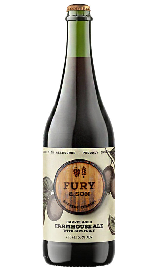 Find out more or buy Fury & Son Barrel Aged Farmhouse Ale with Kiwifruit 750mL available online at Wine Sellers Direct - Australia's independent liquor specialists.