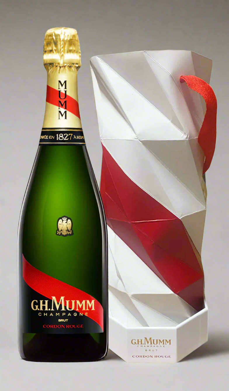 Find out more or buy G.H.Mumm Cordon Rouge Brut Accordion Gift Box Champagne NV 750mL available at Wine Sellers Direct's best prices.