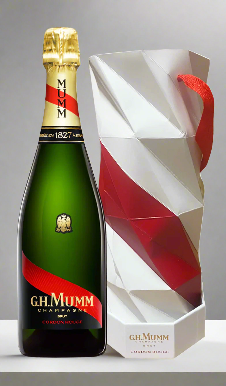 Find out more or buy G.H.Mumm Cordon Rouge Brut Accordion Gift Box Champagne NV 750mL available at Wine Sellers Direct's best prices.