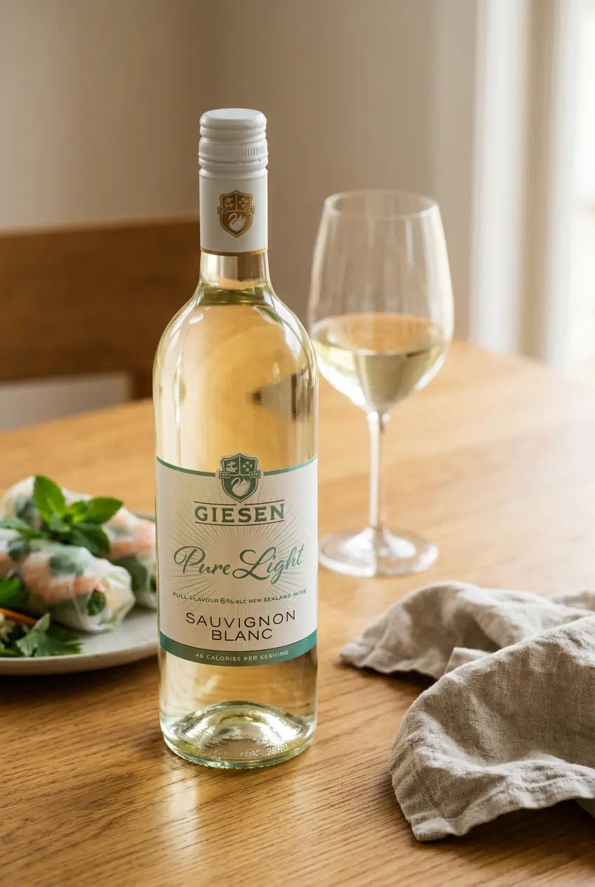 Giesen Pure Light Sauvignon Blanc 2024 – Marlborough New Zealand low-alcohol white wine, 750ml bottle