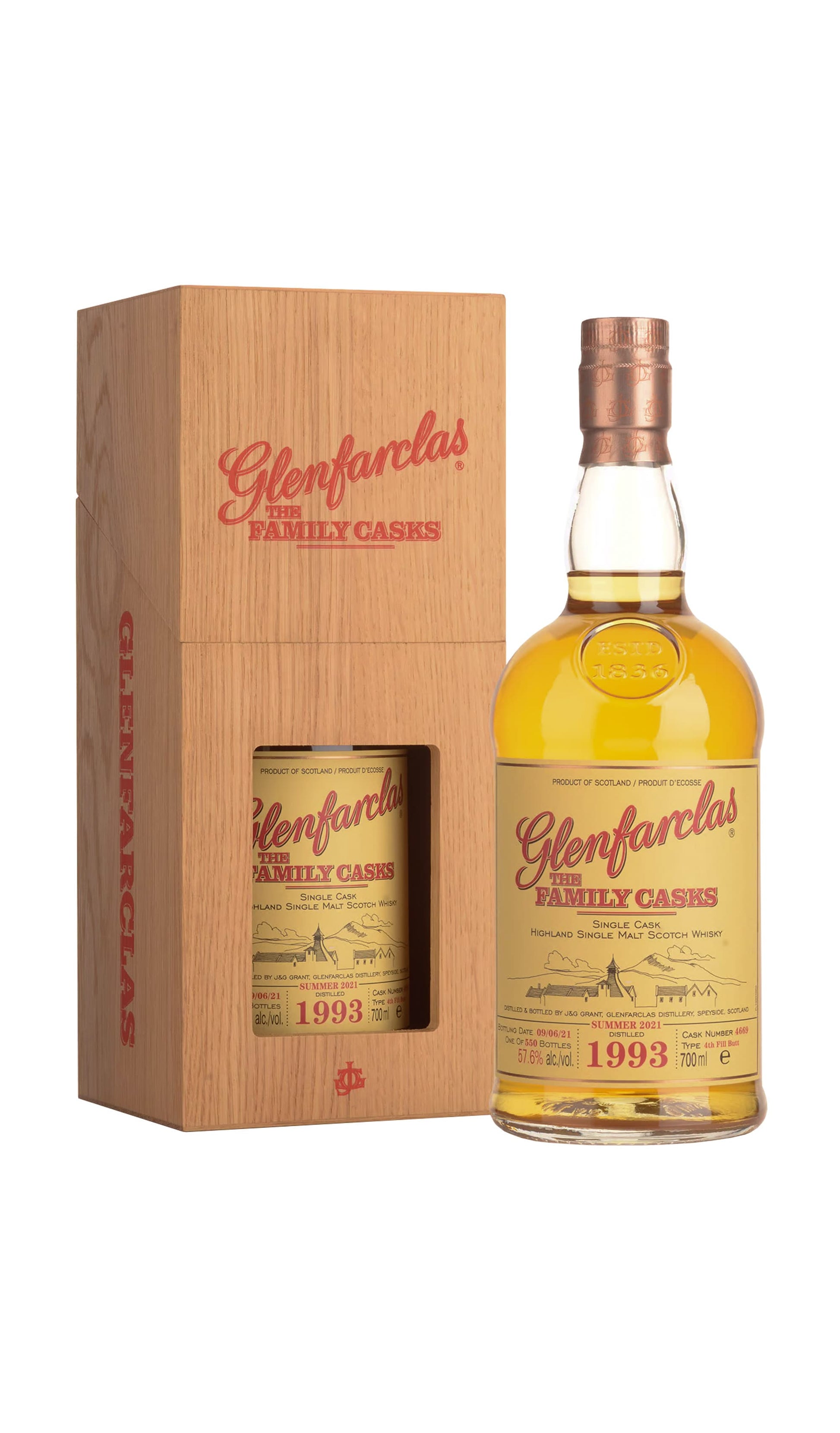 Find out more or buy Glenfarclas The Family Casks 1993 Single Malt (Scotch Whisky) available at Wine Sellers Direct's best prices.