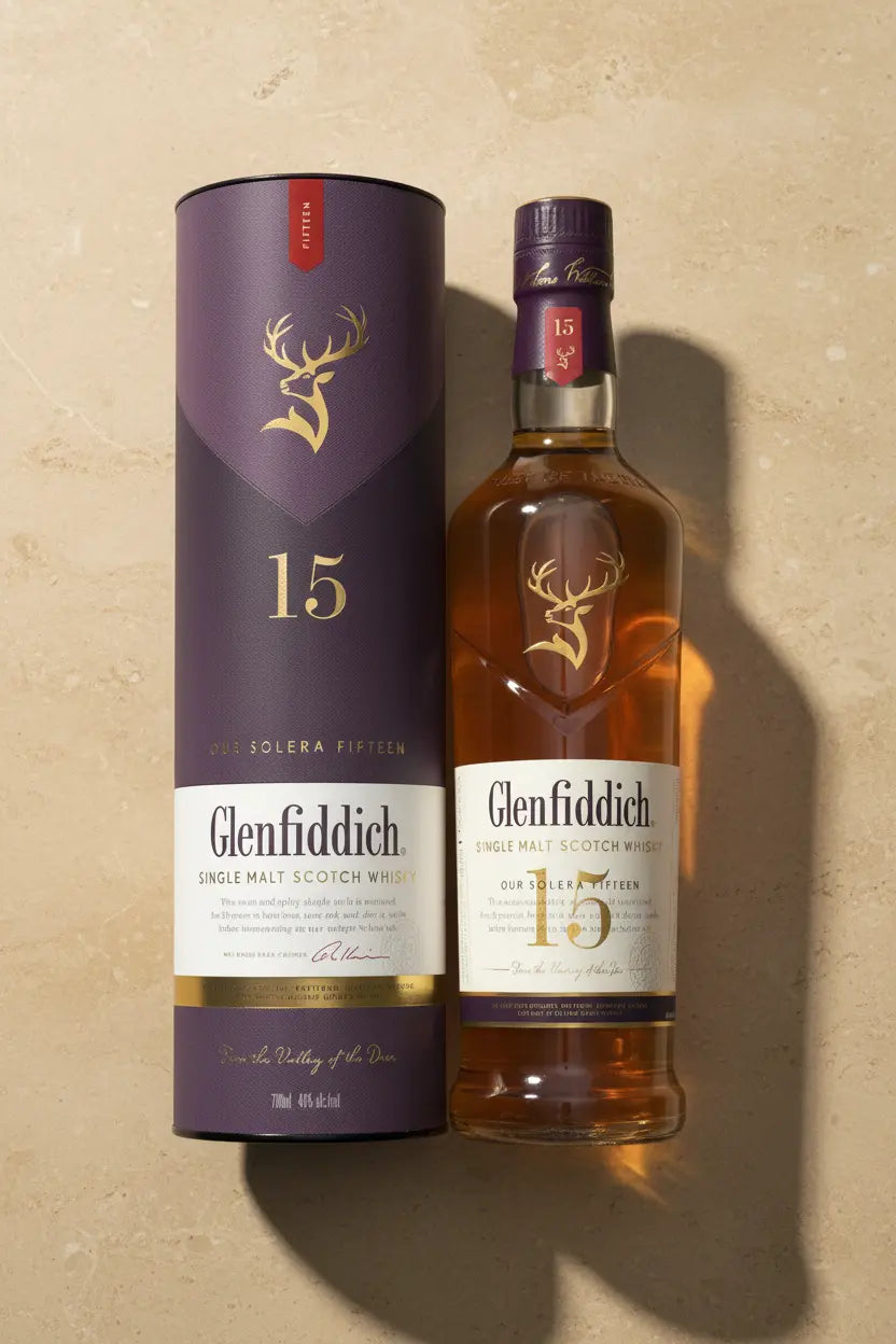 Find out more or buy Glenfiddich 15 Year Old Single Malt Scotch Whisky 700ml online at Wine Sellers Direct's best prices.