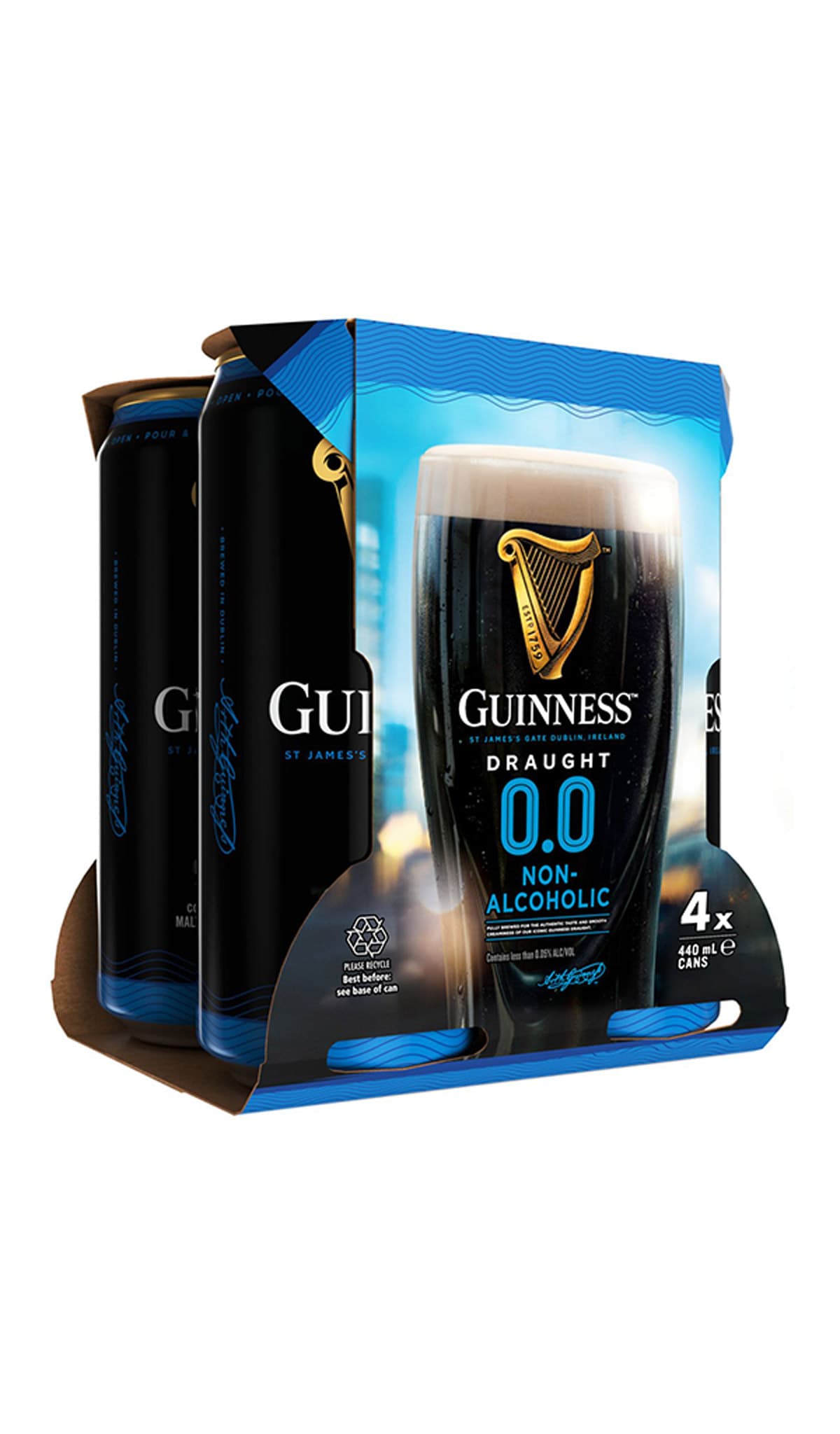 Find out more or buy Guinness 0.0 Non-Alcoholic Draught 440mL available online at Wine Sellers Direct - Australia's independent liquor specialists.