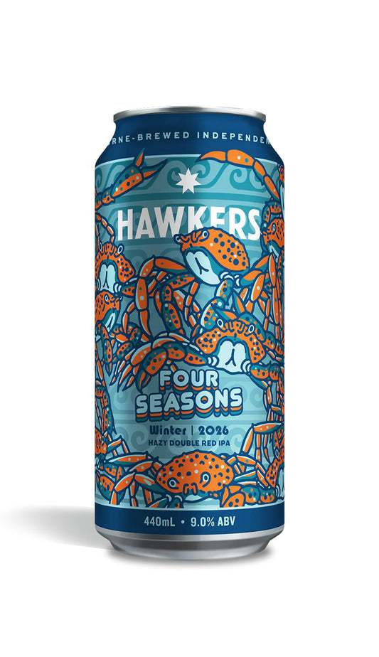 Find out more or buy Hawkers Four Seasons Winter Hazy Red DIPA 440mL online at Wine Sellers Direct - Australia’s independent liquor specialists.