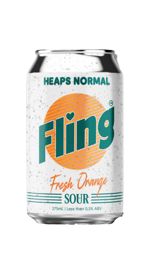 Find out more or buy Heaps Normal Fling Non Alc Orange Sour 375ml online at Wine Sellers Direct - Australia’s independent liquor specialists.