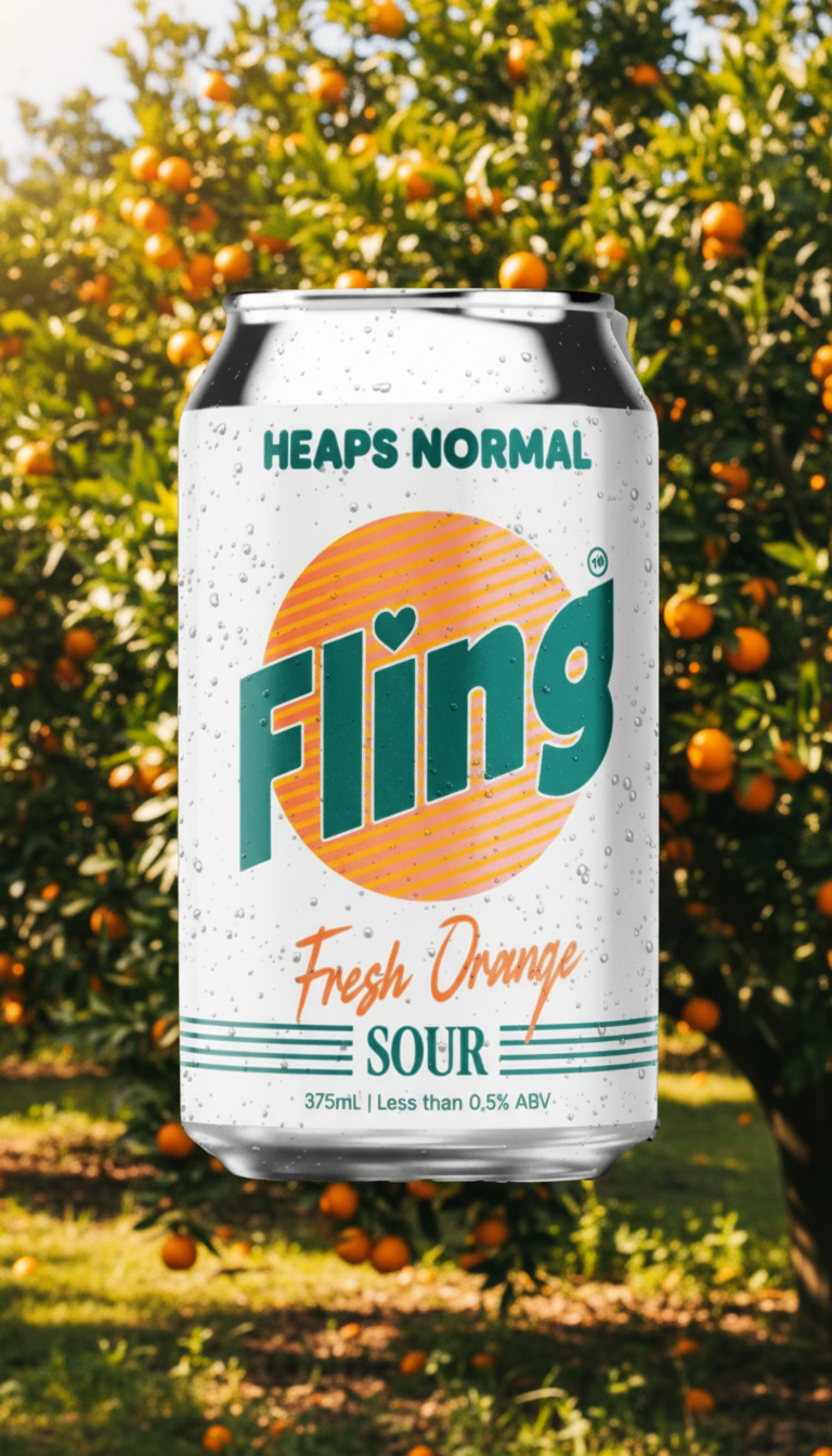 Find out more or buy Heaps Normal Fling Non Alc Orange Sour 375ml online at Wine Sellers Direct - Australia’s independent liquor specialists.