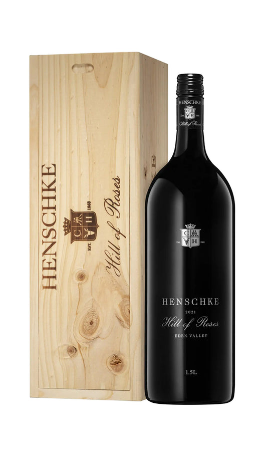 Buy Henschke Hill Of Roses 2021 Magnum 1.5L in Wooden Gift Box available online at Wine Sellers Direct's best prices.