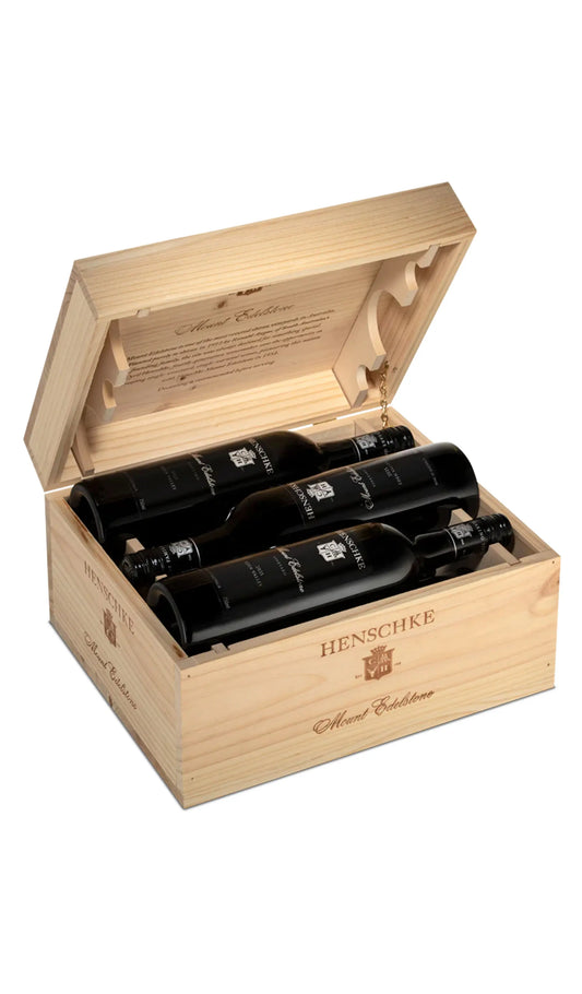 Buy Henschke Mount Edelstone Shiraz 2021 Collector's Box 6 Pack 750mL available at Wine Sellers Direct's best prices.