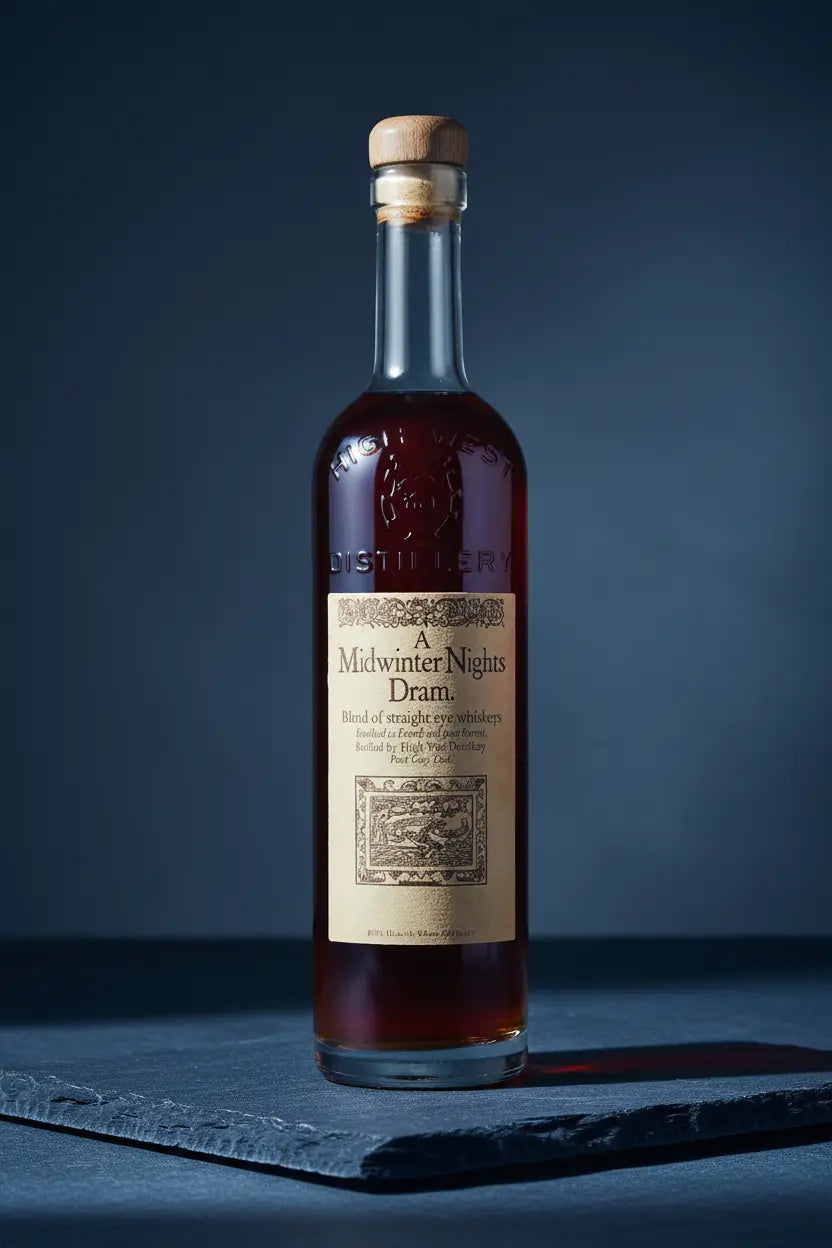 Find out more & buy High West A Midwinter Nights Dram Straight Rye 750mL available online at Wine Sellers Direct.