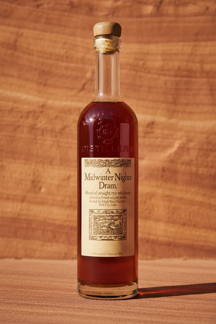 Find out more & buy High West A Midwinter Nights Dram Straight Rye 750mL available online at Wine Sellers Direct.