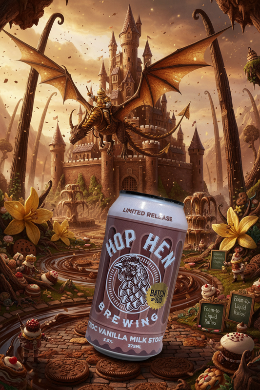Find out more or buy Hop Hen Choc Vanilla Milk Stout 375mL online at Wine Sellers Direct.