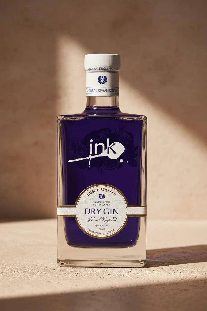 Find out more or buy Ink Gin 700mL (Husk Distillery) online at Wine Sellers Direct - Australia’s independent liquor specialists.
