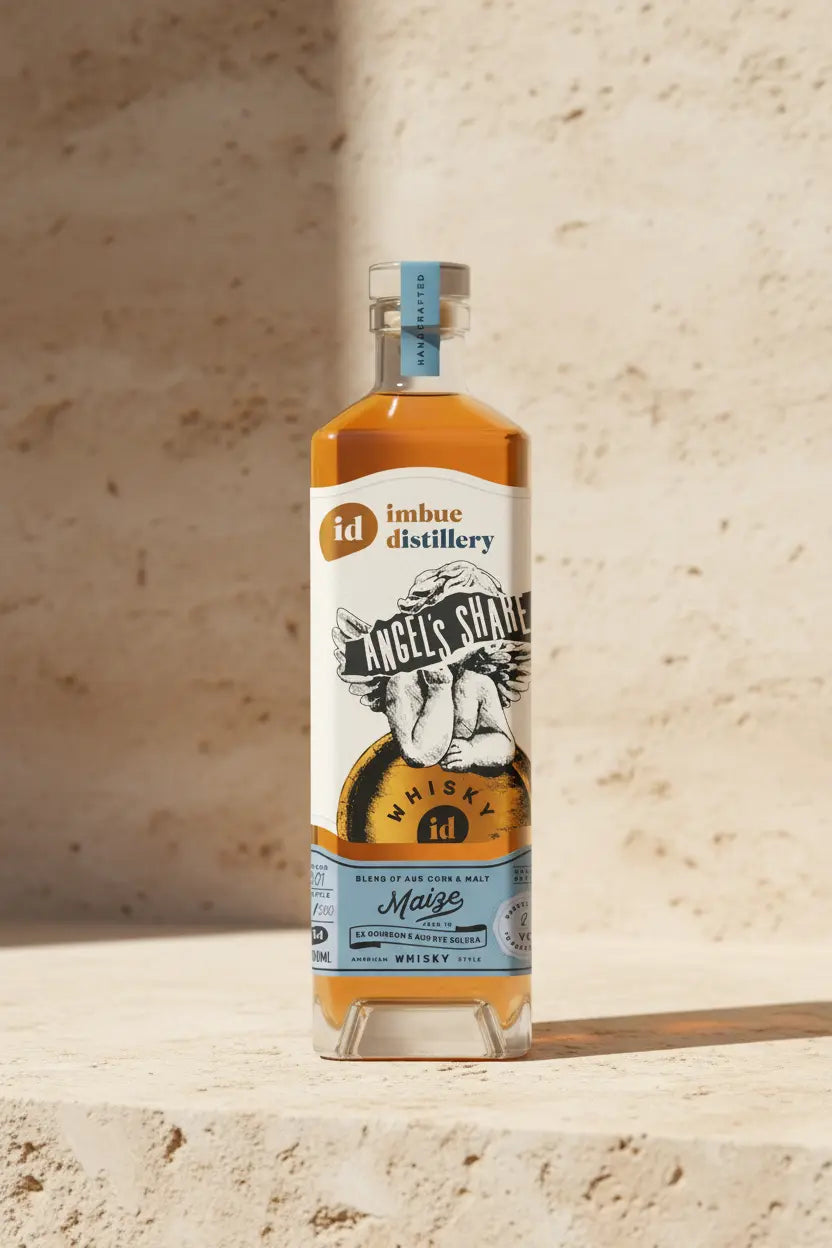 Imbue Distillery Angel's Share Maize Whisky 700mL bottle from Melbourne