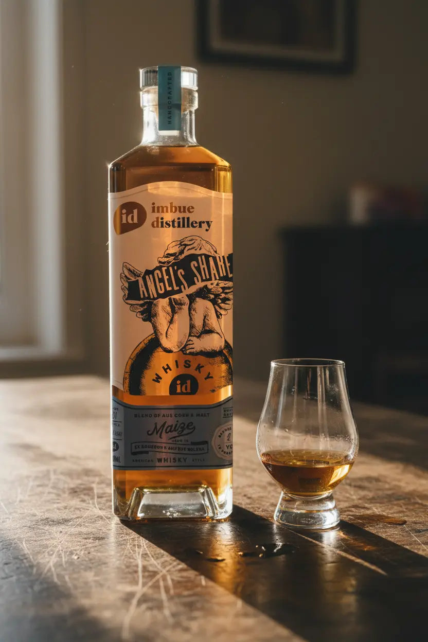 Imbue Distillery Angel's Share Maize Whisky 700mL bottle from Melbourne