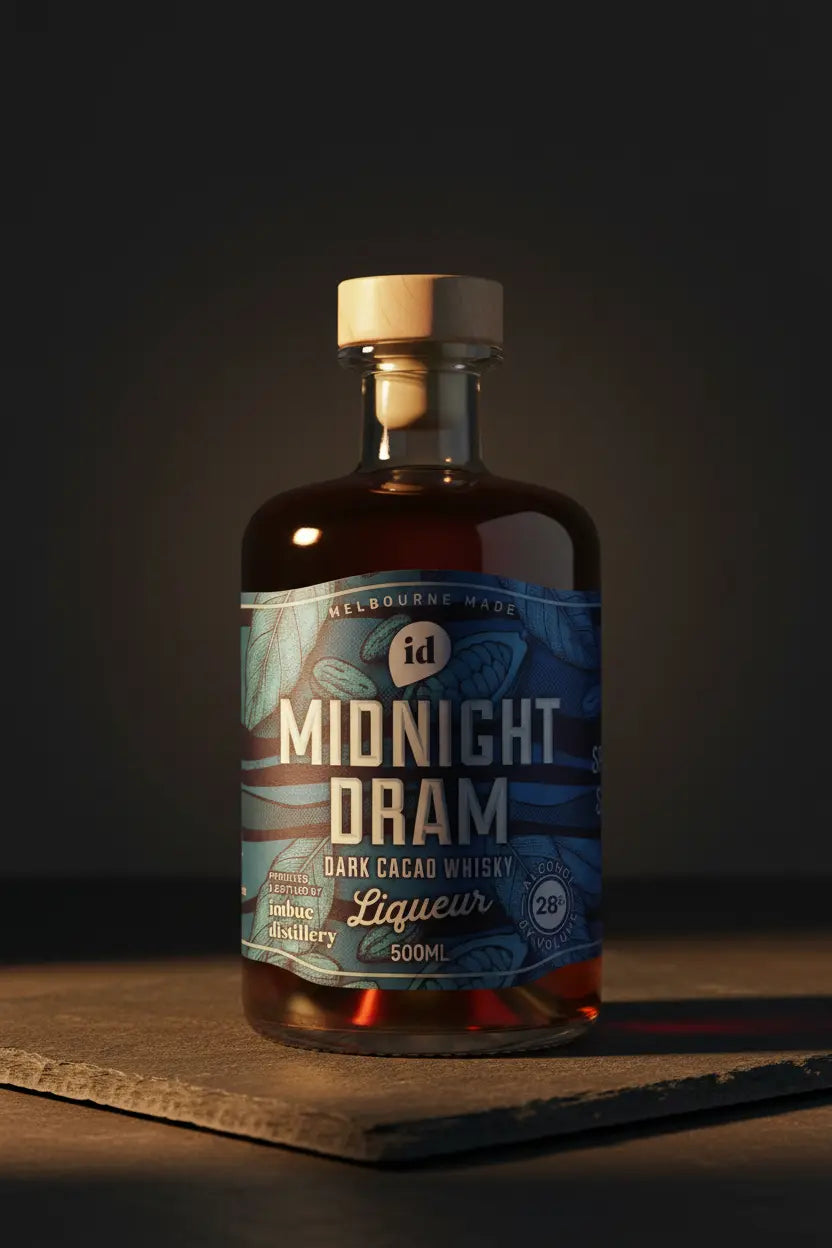 Imbue Distillery Midnight Dram 500mL bottle from Melbourne.