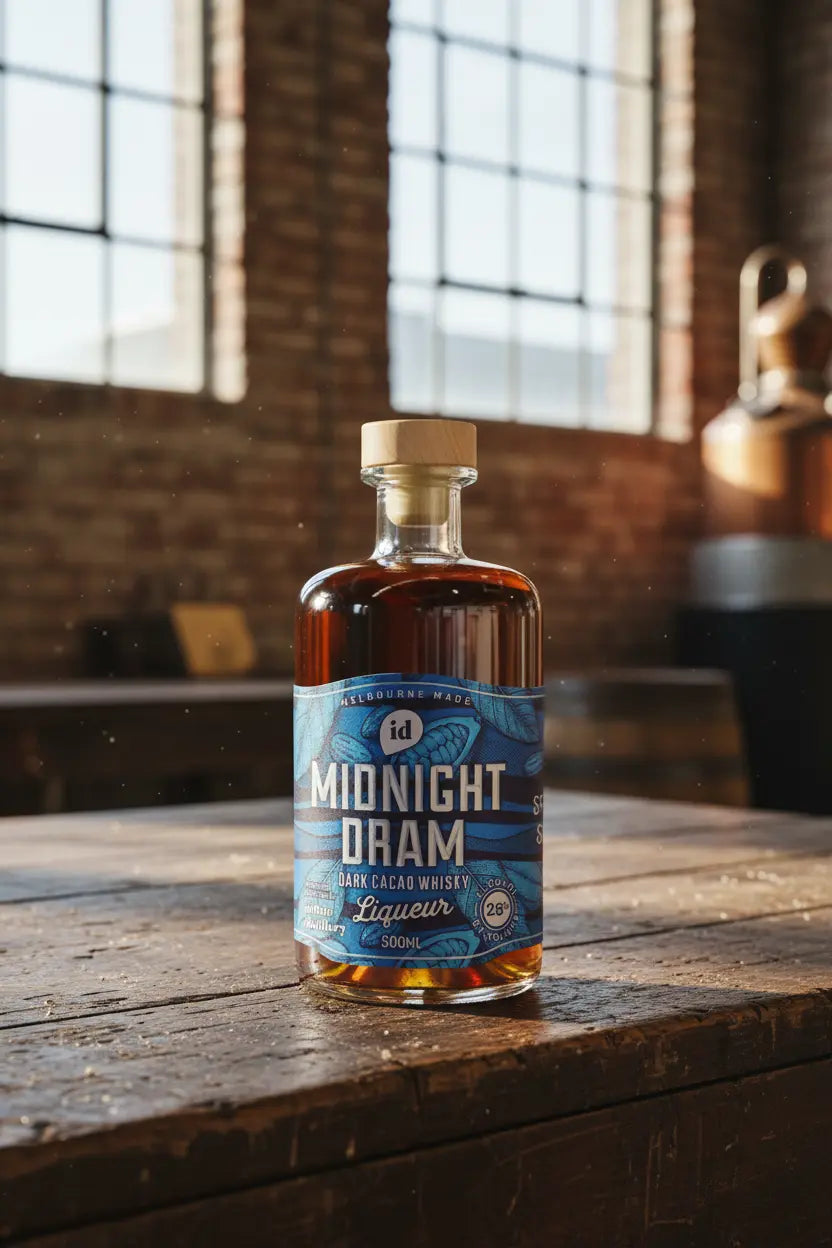 Imbue Distillery Midnight Dram 500mL bottle from Melbourne.