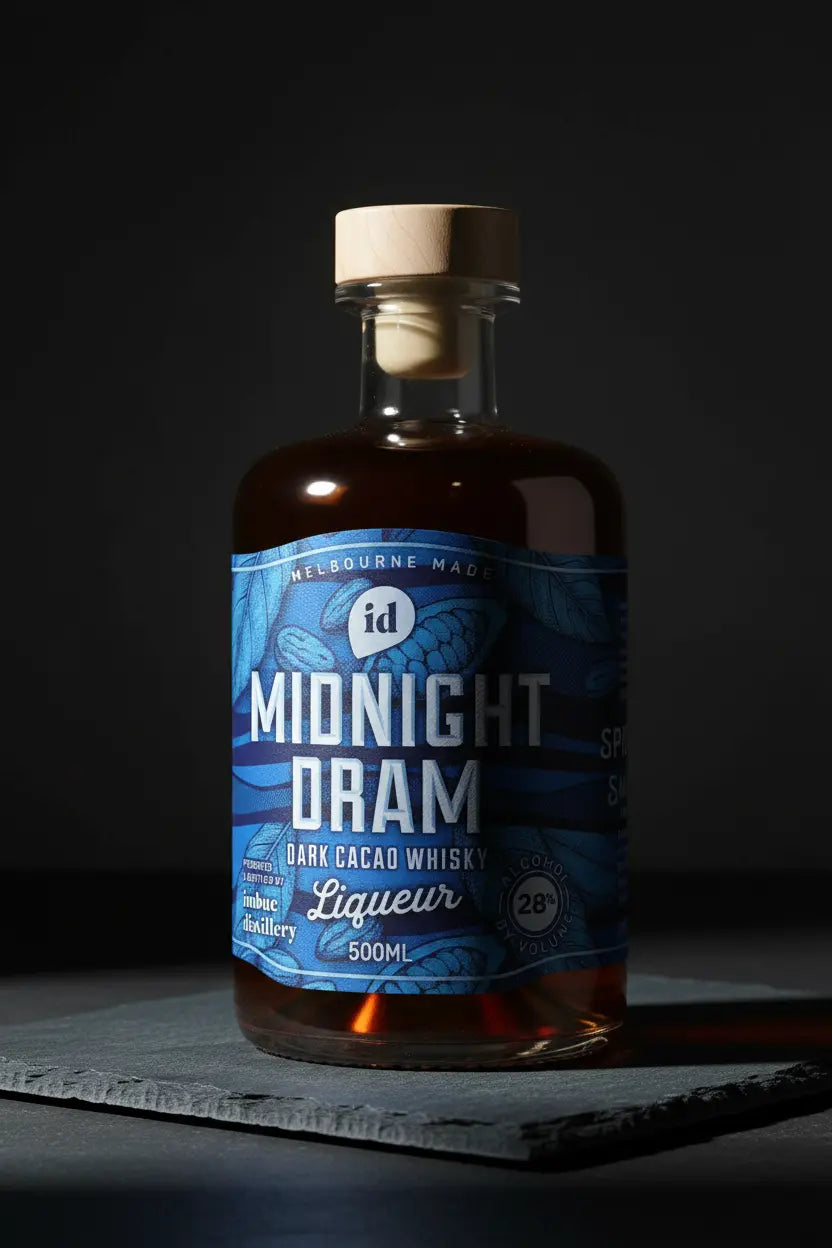 Imbue Distillery Midnight Dram 500mL bottle from Melbourne.