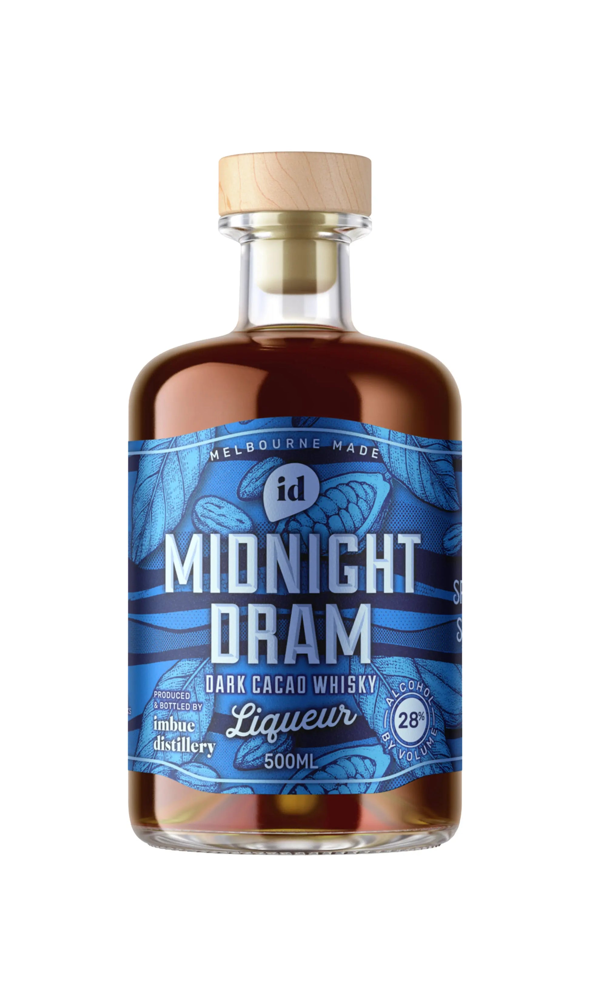 Imbue Distillery Midnight Dram 500mL bottle from Melbourne.
