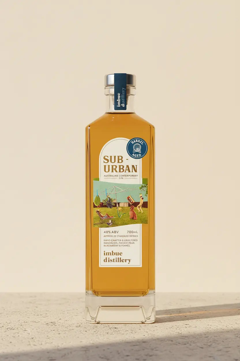 Buy Imbue Distillery Sub Urban Barrel Aged Gin 700ml online at Wine Sellers Direct's best prices.