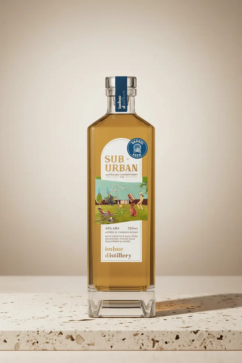 Buy Imbue Distillery Sub Urban Barrel Aged Gin 700ml online at Wine Sellers Direct's best prices.