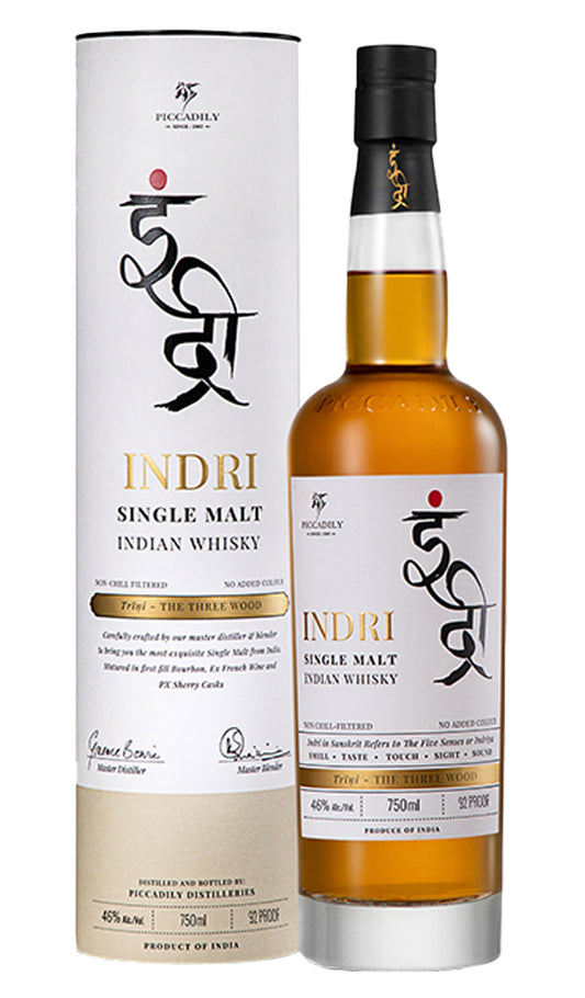 Find out more, explore the range and purchase Indri Indian Single Malt Triple Wood Whisky 700ml available online at Wine Sellers Direct - Australia's independent liquor specialists.