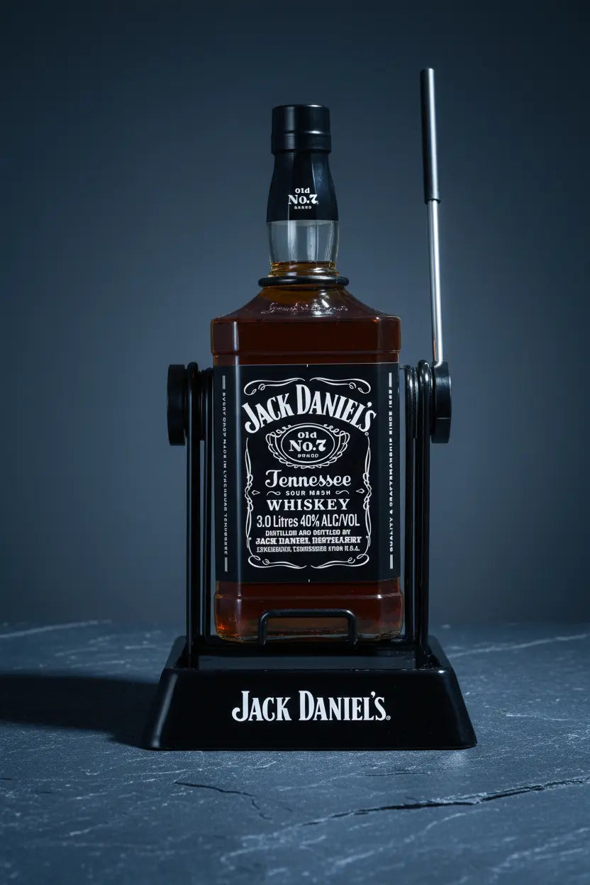 Buy Jack Daniel's Old No.7 Tennessee Whiskey & Metal Cradle 3Lt online at Wine Sellers Directs best prices.