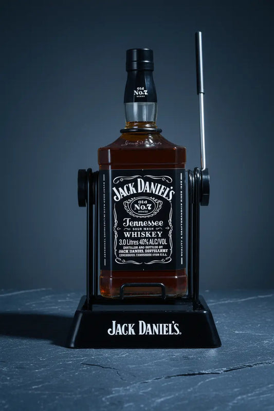Buy Jack Daniel's Old No.7 Tennessee Whiskey & Metal Cradle 3Lt online at Wine Sellers Directs best prices.