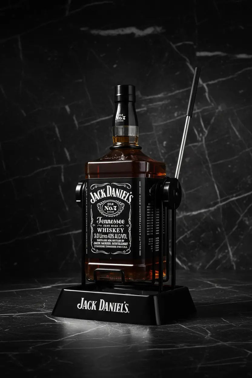 Buy Jack Daniel's Old No.7 Tennessee Whiskey & Metal Cradle 3Lt online at Wine Sellers Directs best prices.