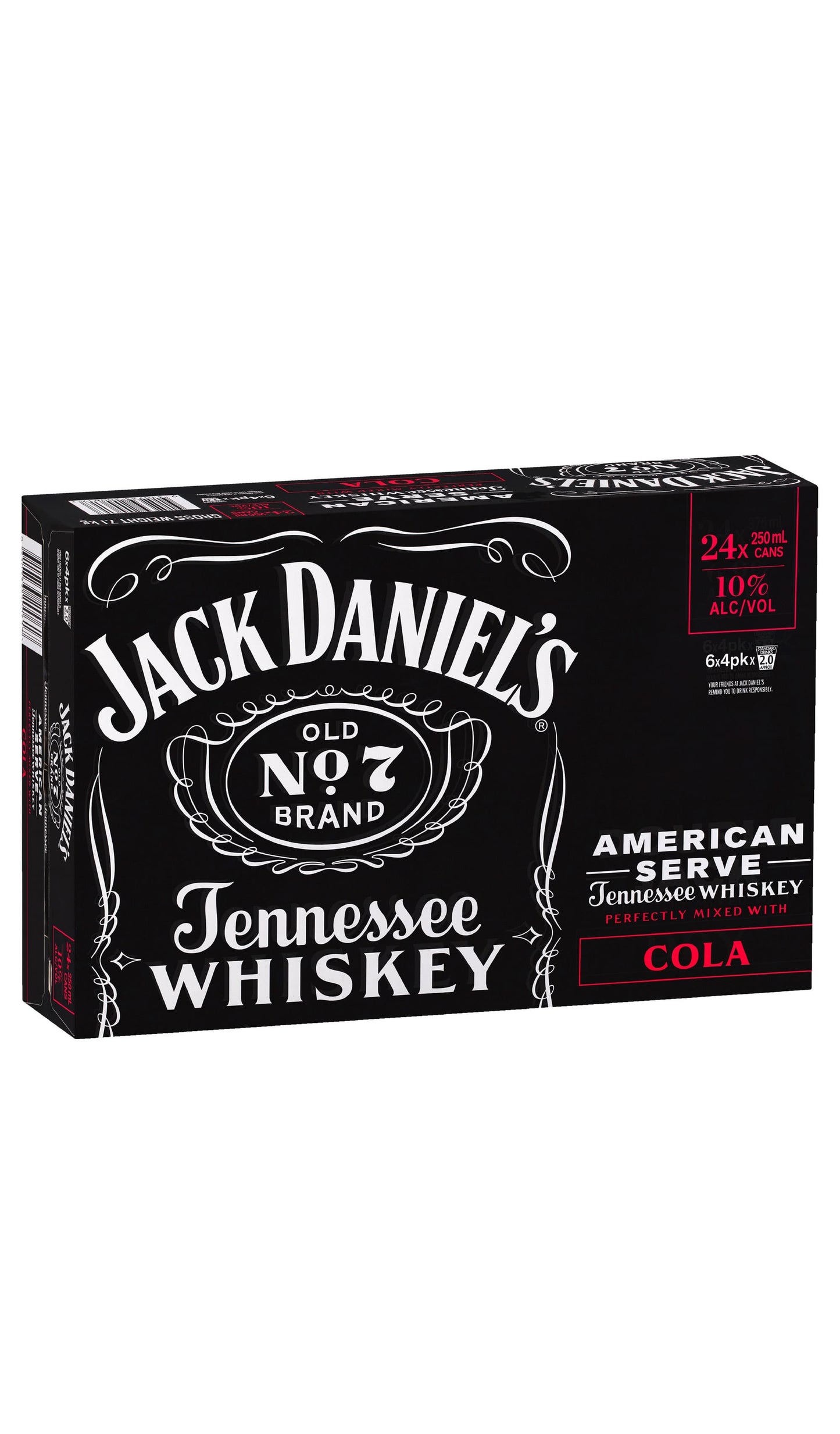 Shop Jack Daniel's American Serve & Cola Cans Slab 24x250mL available at Wine Sellers Direct's best prices.