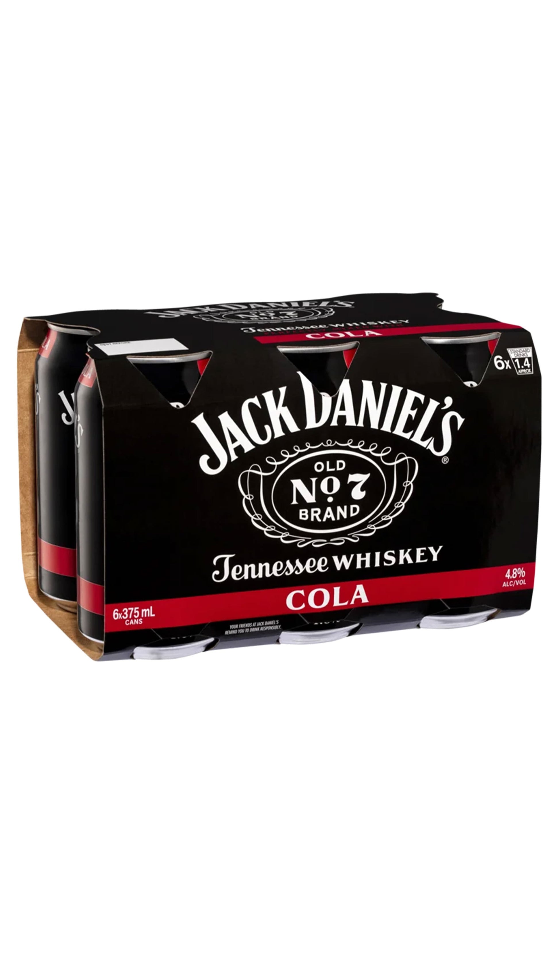 Shop Jack Daniel's & Cola Cans 6x375mL available at Wine Sellers Direct's best prices.