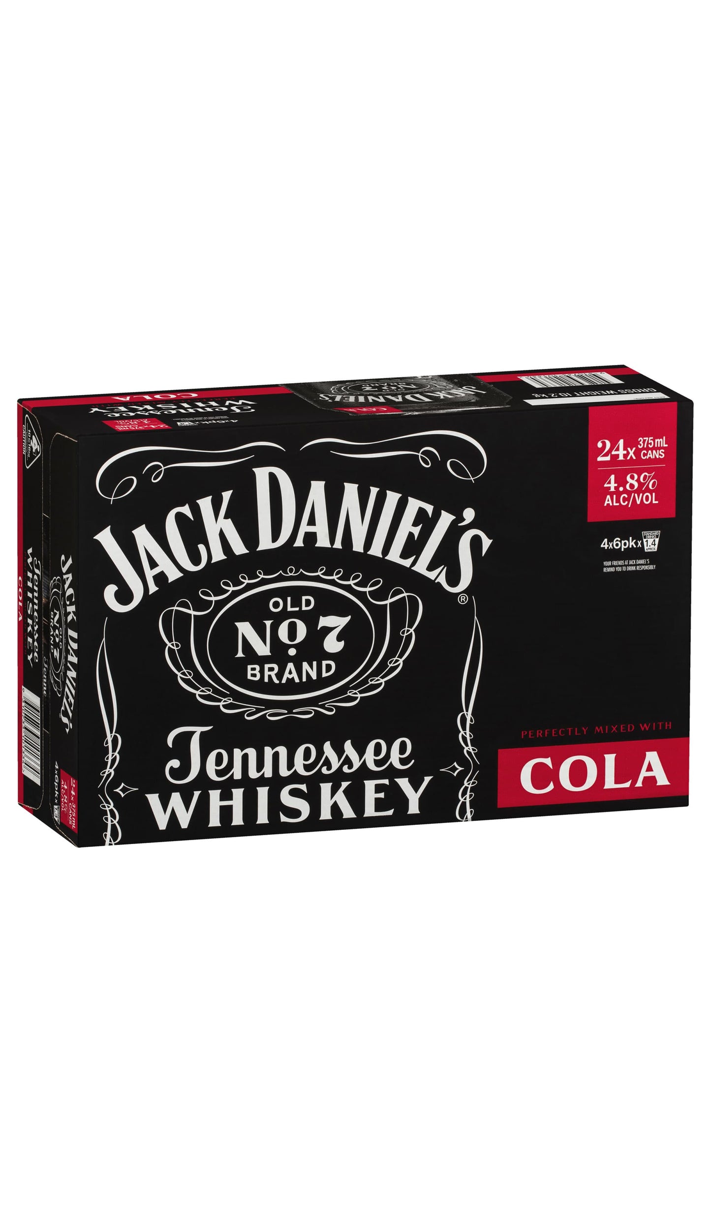 Shop Jack Daniel's & Cola Cans Slab 24x375mL available at Wine Sellers Direct's best prices.