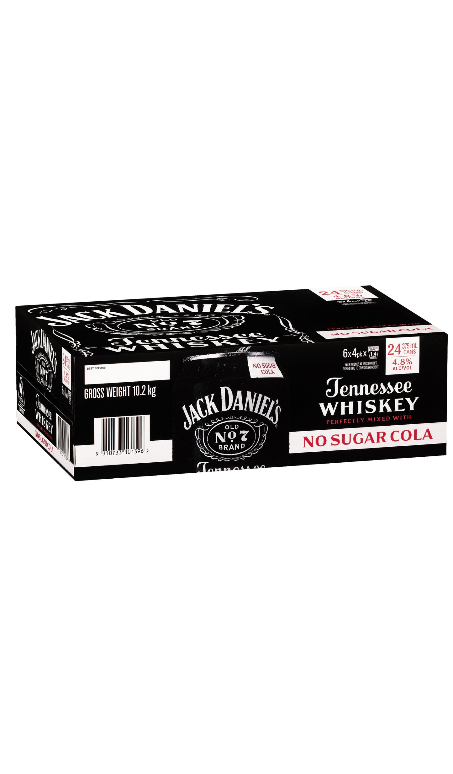 Shop Jack Daniel's & No Sugar Cola Cans Slab 24x375mL available at Wine Sellers Direct's best prices.