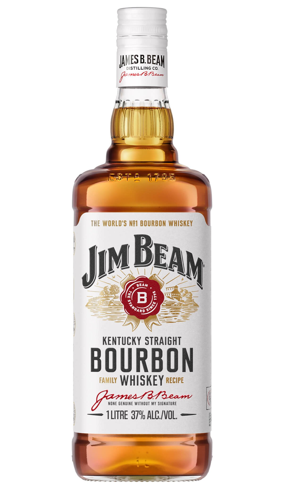 Find out more or buy Jim Beam White Label Bourbon Whiskey 1000mL online at Wine Sellers Direct - Australia’s independent liquor specialists.