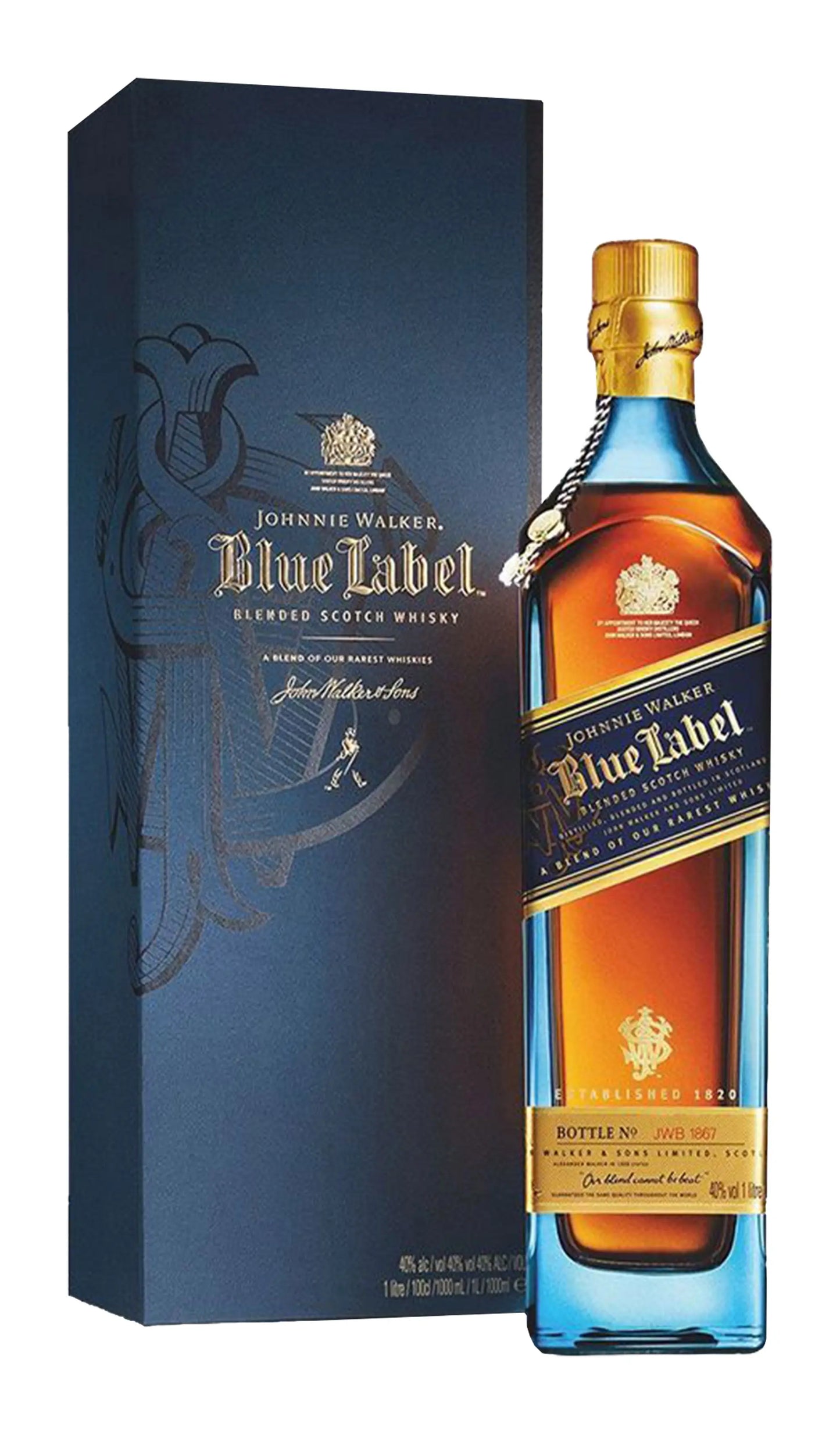 Buy Johnnie Walker Blue Label Scotch Whisky 1 Litre online at Wine Sellers Direct.