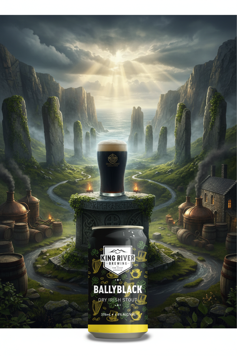 Find out more or buy King River Ballyblack Dry Irish Stout 375mL online at Wine Sellers Direct.