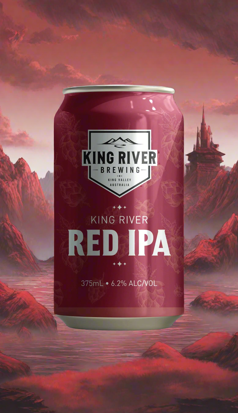 Red Ipa Raspberry Logo King River Brewing Red IPA 375mL