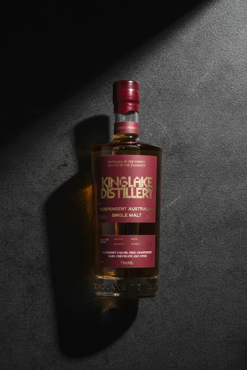 Kinglake Distillery In The Blood Red Gum Finish Single Malt Whisky 700mL bottle from Victoria