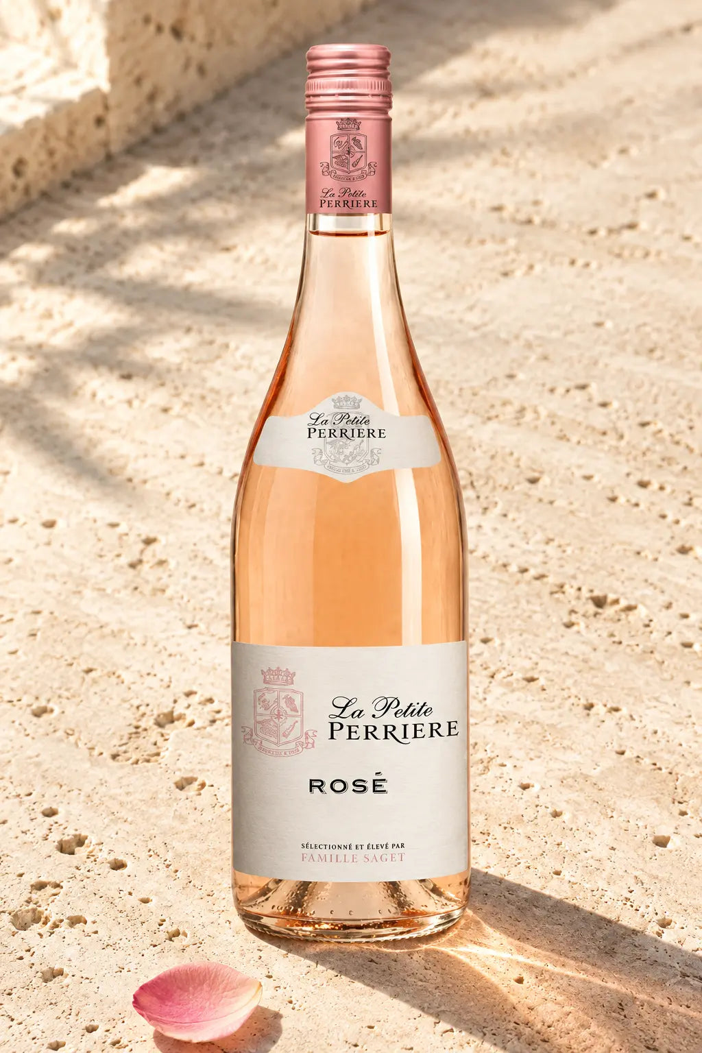 La Petite Perrière Pinot Noir Rosé 2024 750mL bottle of wine from France.
