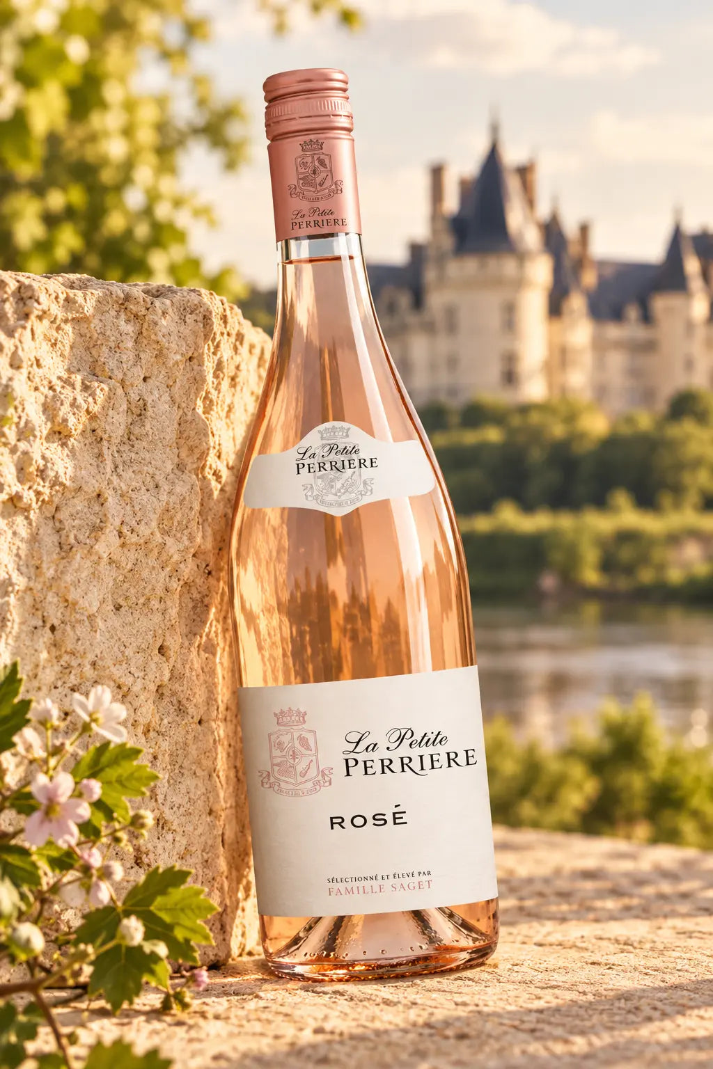 La Petite Perrière Pinot Noir Rosé 2024 750mL bottle of wine from France.